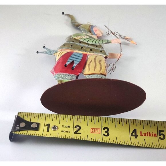 Vintage-Inspired Handpainted Metal Jester Holding Star Wand Figurine - Picture 10 of 10
